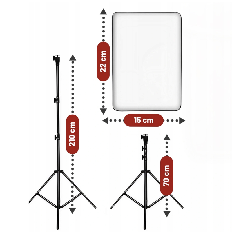 Led lampa 10_ se stativem 2